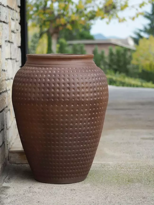 Maceteros grandes de cerámica, gres y terracota